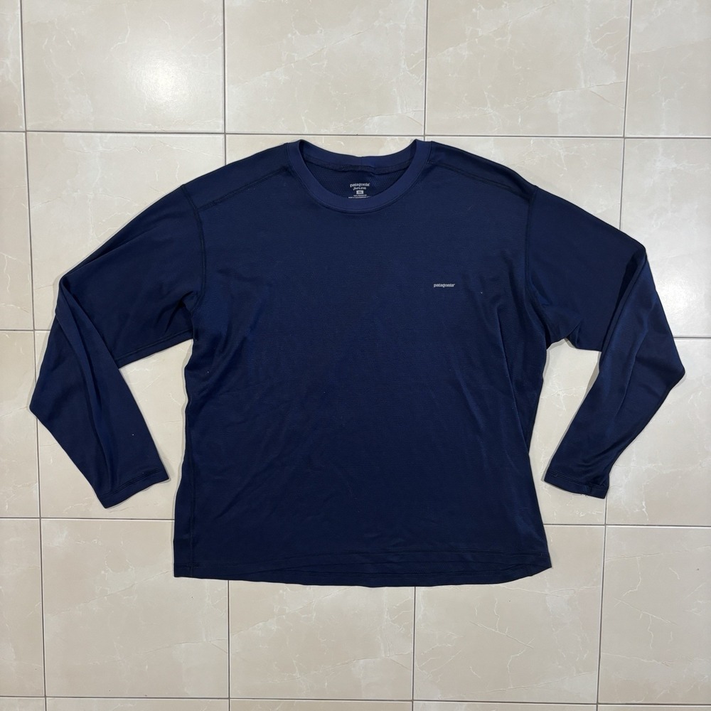 Patagonia Capilene Cool Daily Men's Size XL Longsleeve Shirt Blue Running Hiking